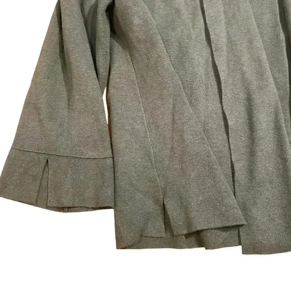 J. Jill Relaxed Sweater Blazer Open Cardigan Charcoal Gray Size Large Career - Picture 3 of 6